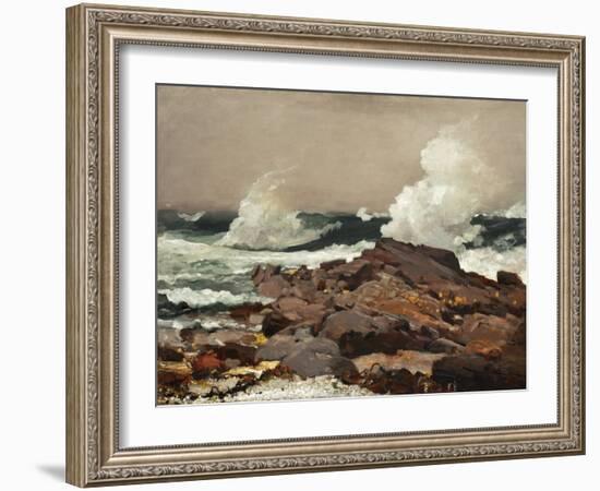 Homer's Crashing Waves I-Winslow Homer-Framed Art Print