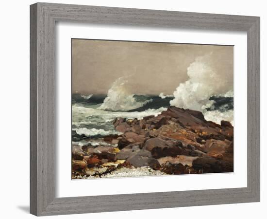 Homer's Crashing Waves I-Winslow Homer-Framed Art Print