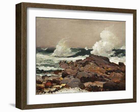 Homer's Crashing Waves I-Winslow Homer-Framed Art Print