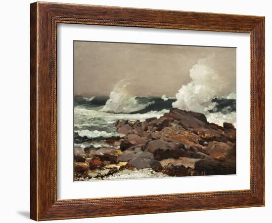 Homer's Crashing Waves I-Winslow Homer-Framed Art Print