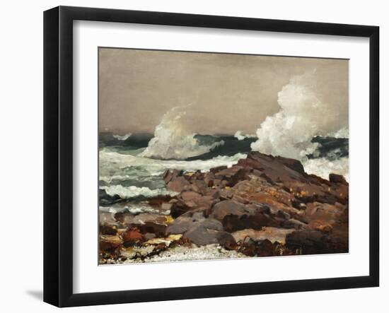 Homer's Crashing Waves I-Winslow Homer-Framed Art Print