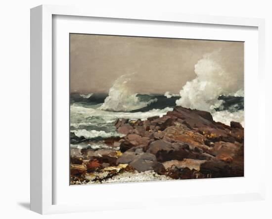 Homer's Crashing Waves I-Winslow Homer-Framed Art Print