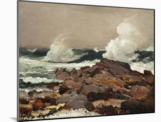 Homer's Crashing Waves I-Winslow Homer-Mounted Art Print