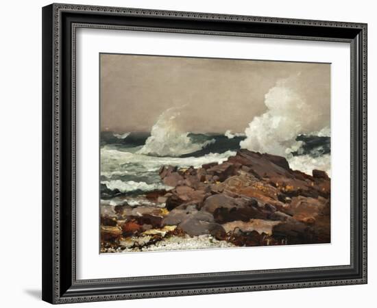 Homer's Crashing Waves I-Winslow Homer-Framed Art Print