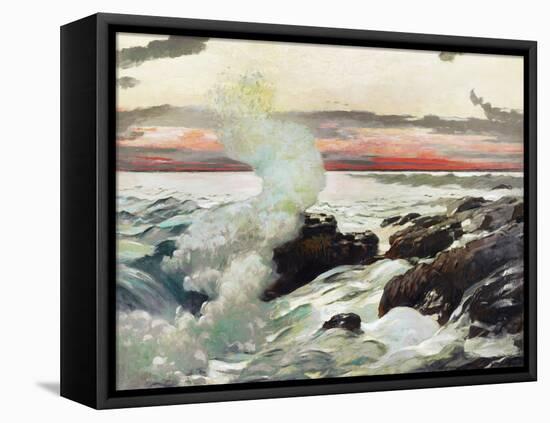 Homer's Crashing Waves II-Winslow Homer-Framed Stretched Canvas