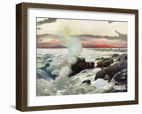 Homer's Crashing Waves II-Winslow Homer-Framed Art Print