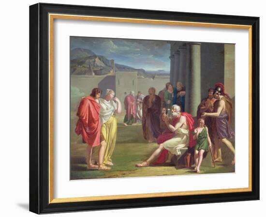 Homer Singing with His Lyre, Early 19th Century-Felix Boisselier-Framed Giclee Print