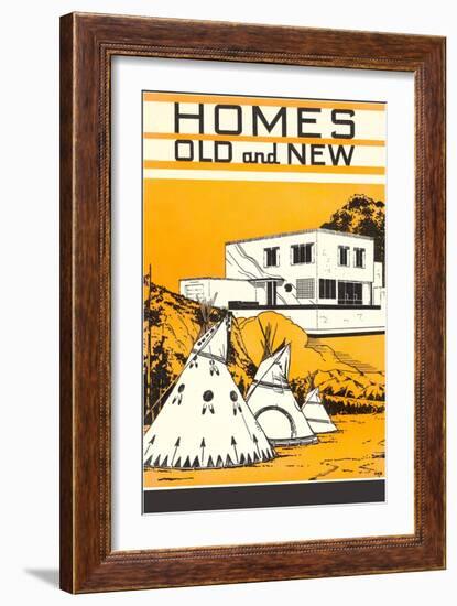 Homes Old and New-null-Framed Giclee Print