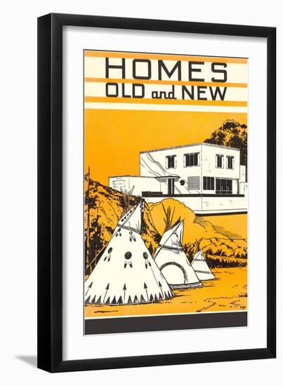 Homes Old and New-null-Framed Giclee Print