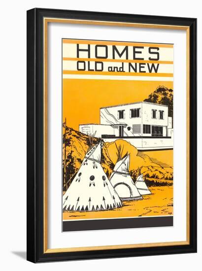 Homes Old and New-null-Framed Giclee Print
