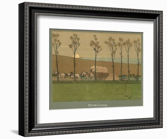 Homeward at Sunset-Cecil Aldin-Framed Photographic Print