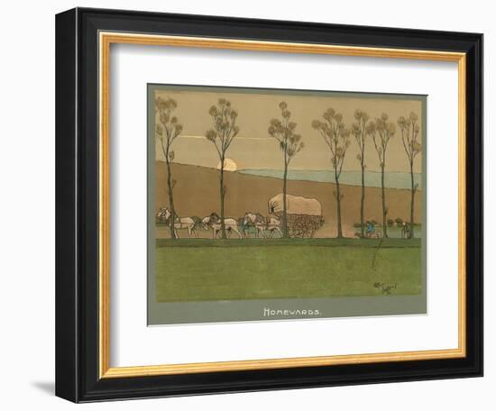 Homeward at Sunset-Cecil Aldin-Framed Photographic Print