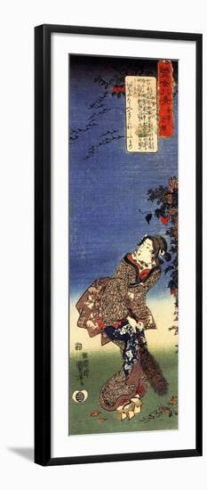 Homing Geese at Kanagawa-Kuniyoshi Utagawa-Framed Giclee Print