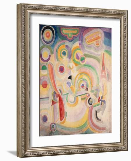 Hommage à Blériot-Robert Delaunay-Framed Giclee Print