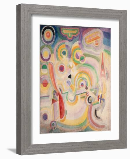 Hommage à Blériot-Robert Delaunay-Framed Giclee Print