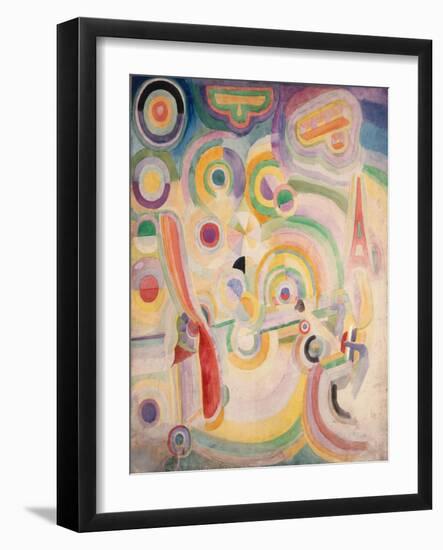 Hommage à Blériot-Robert Delaunay-Framed Giclee Print