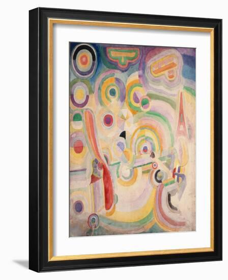 Hommage à Blériot-Robert Delaunay-Framed Giclee Print