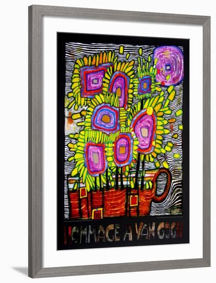 Hommage a Van Gogh, c.2000-Friedensreich Hundertwasser-Framed Art Print