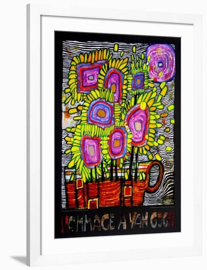 Hommage a Van Gogh, c.2000-Friedensreich Hundertwasser-Framed Art Print