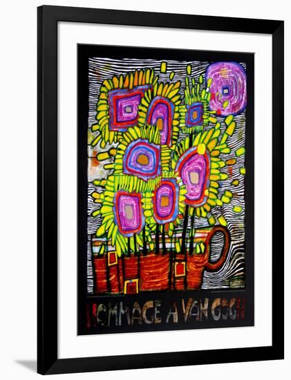 Hommage a Van Gogh, c.2000-Friedensreich Hundertwasser-Framed Art Print