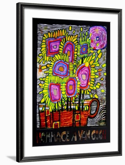 Hommage a Van Gogh, c.2000-Friedensreich Hundertwasser-Framed Art Print