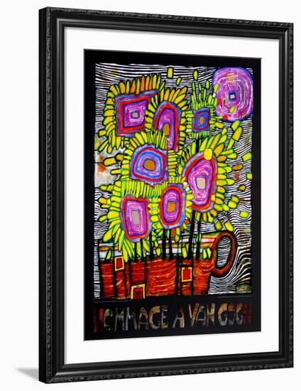 Hommage a Van Gogh, c.2000-Friedensreich Hundertwasser-Framed Art Print