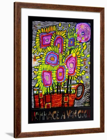 Hommage a Van Gogh, c.2000-Friedensreich Hundertwasser-Framed Art Print