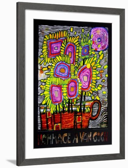 Hommage a Van Gogh, c.2000-Friedensreich Hundertwasser-Framed Art Print