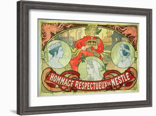 Hommage Respectueux De Nestle, 1897-Alphonse Mucha-Framed Giclee Print