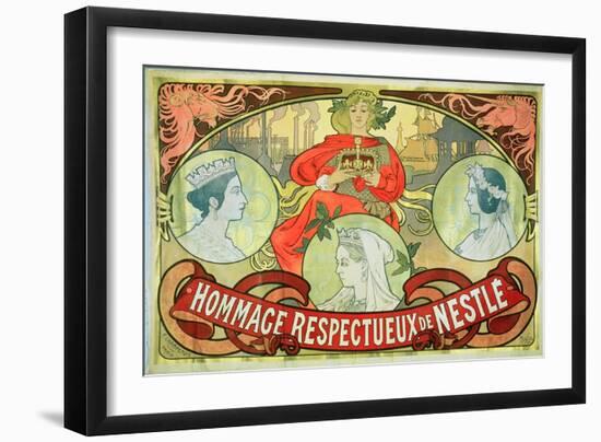 Hommage Respectueux De Nestle, 1897-Alphonse Mucha-Framed Giclee Print