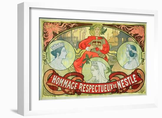 Hommage Respectueux De Nestle, 1897-Alphonse Mucha-Framed Giclee Print