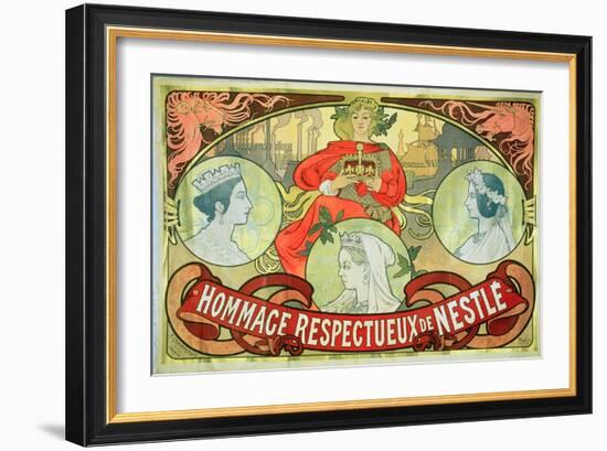 Hommage Respectueux De Nestle, 1897-Alphonse Mucha-Framed Giclee Print