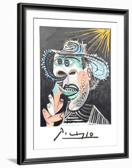 Homme Au Cornet-Pablo Picasso-Framed Collectable Print