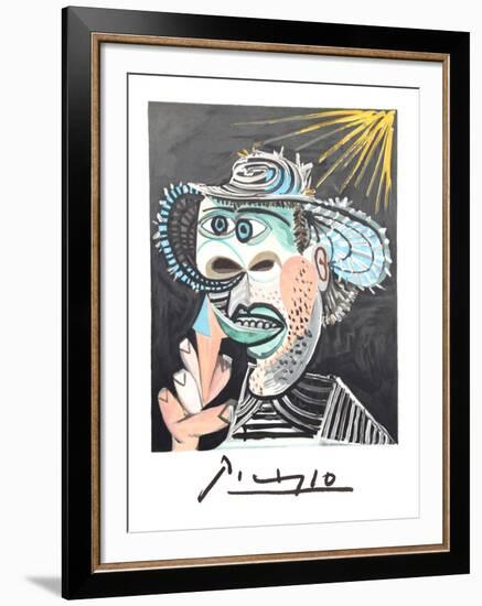 Homme Au Cornet-Pablo Picasso-Framed Collectable Print