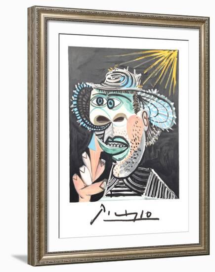 Homme Au Cornet-Pablo Picasso-Framed Collectable Print