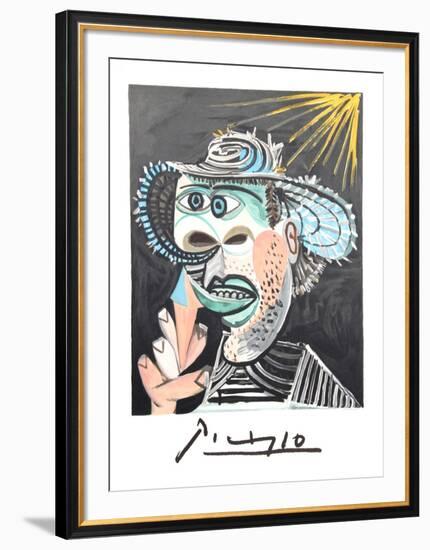 Homme Au Cornet-Pablo Picasso-Framed Collectable Print