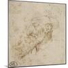 Homme barbu et au nez courbé-Leonardo da Vinci-Mounted Giclee Print