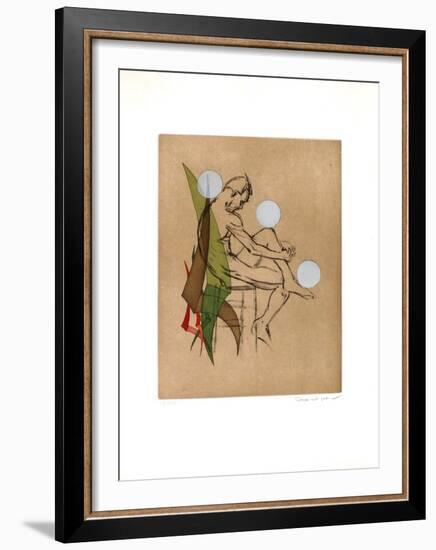 Homme Nu Assis-Marcel Jean-Framed Limited Edition