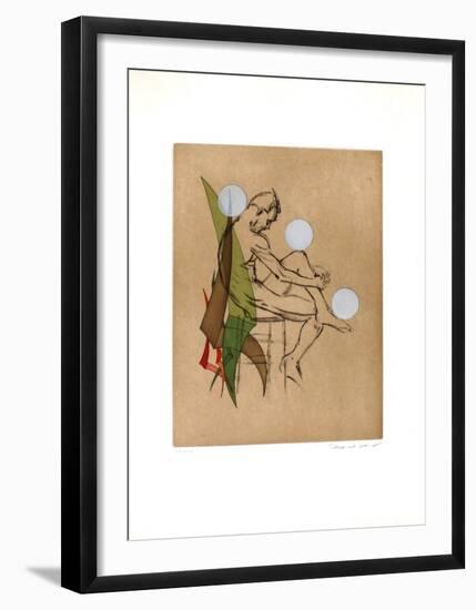 Homme Nu Assis-Marcel Jean-Framed Limited Edition