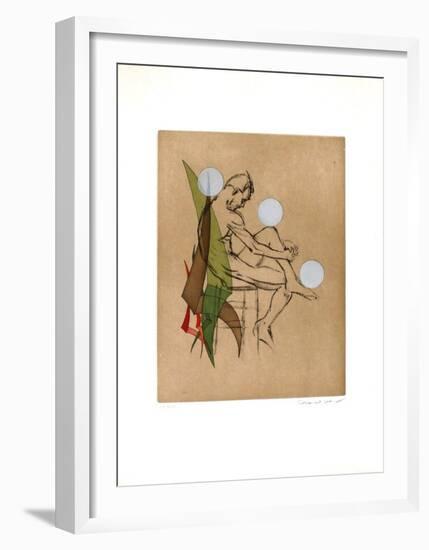 Homme Nu Assis-Marcel Jean-Framed Limited Edition