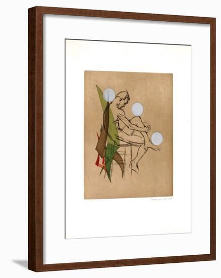 Homme Nu Assis-Marcel Jean-Framed Limited Edition