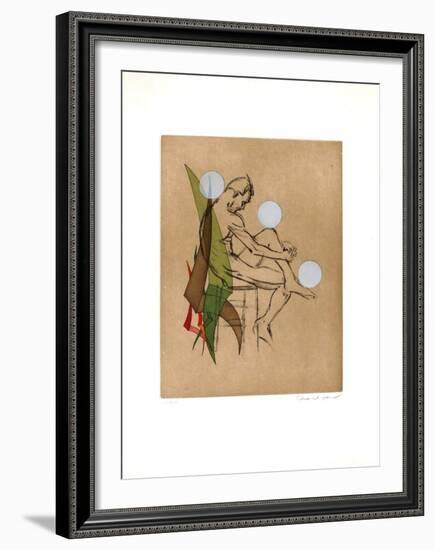 Homme Nu Assis-Marcel Jean-Framed Limited Edition