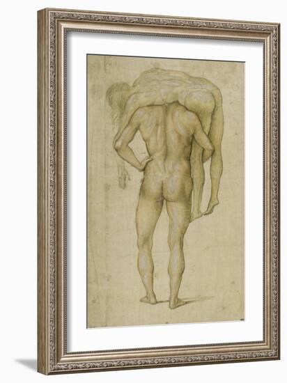 Homme nu avec un cadavre sur les épaules-Luca Signorelli-Framed Giclee Print