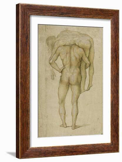 Homme nu avec un cadavre sur les épaules-Luca Signorelli-Framed Giclee Print