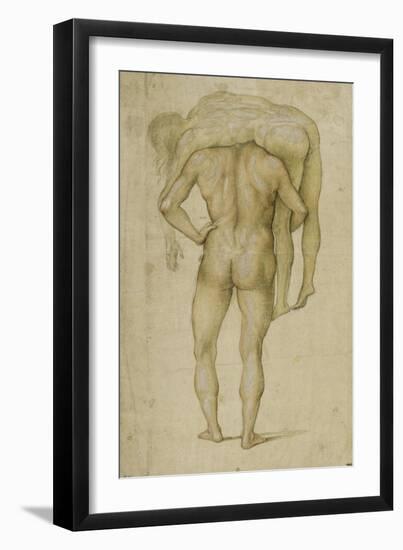 Homme nu avec un cadavre sur les épaules-Luca Signorelli-Framed Giclee Print