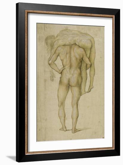 Homme nu avec un cadavre sur les épaules-Luca Signorelli-Framed Giclee Print