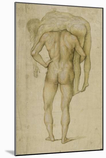 Homme nu avec un cadavre sur les épaules-Luca Signorelli-Mounted Giclee Print