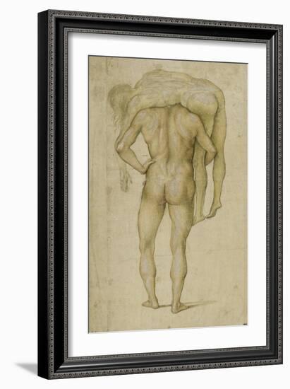 Homme nu avec un cadavre sur les épaules-Luca Signorelli-Framed Giclee Print