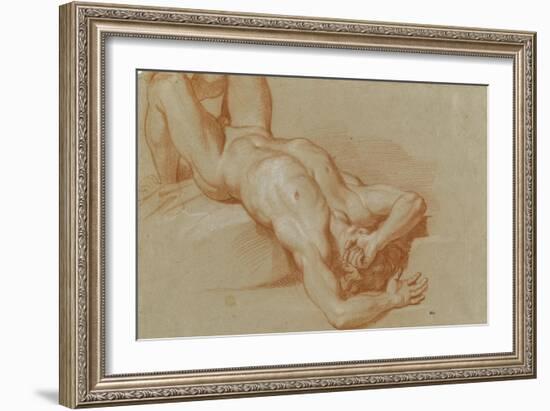 Homme nu, précipité-Charles Le Brun-Framed Giclee Print