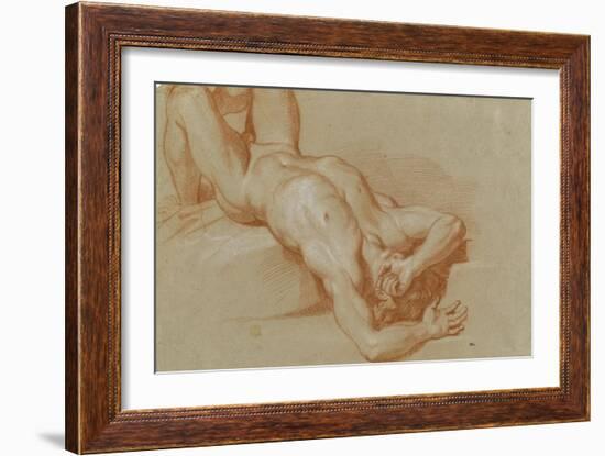 Homme nu, précipité-Charles Le Brun-Framed Giclee Print